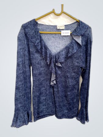 Blue Long-Sleeve Top