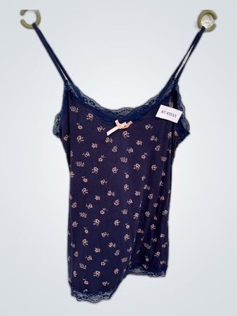 Lace-Trimmed Floral Chemise