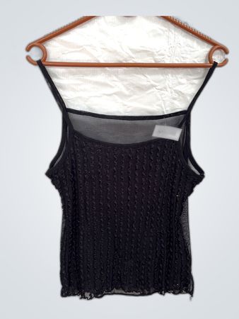 Black Sheer Tank Top