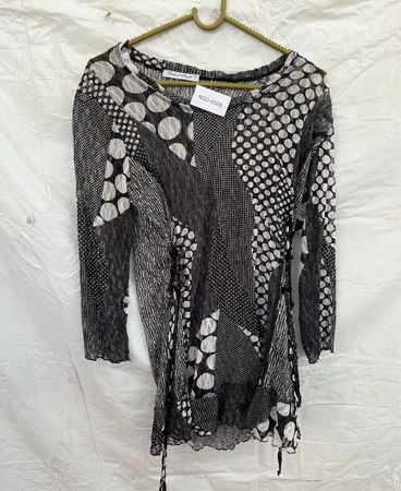 Carla d'Angeli Black and White Polka Dot Top