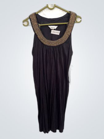 Black Dress with Beaded Neckline