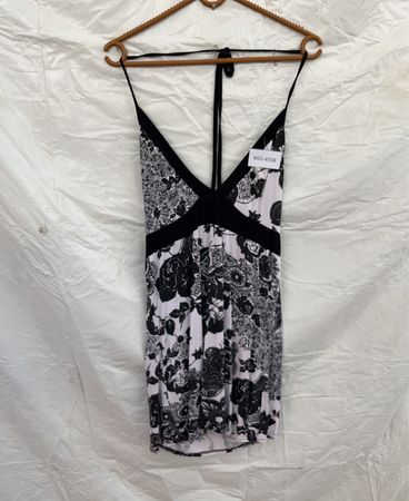 Black and White Floral Dress