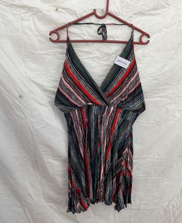 Striped V-Neck Dress