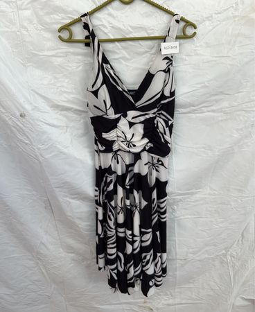 Black and White Floral Dress