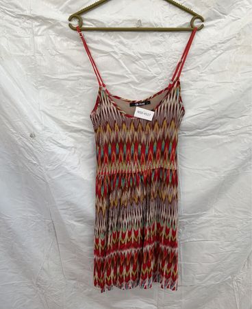 Multicolored Patterned Dress