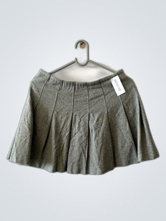 Gray Pleated Skirt