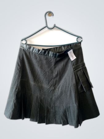 Gray Pleated Skirt