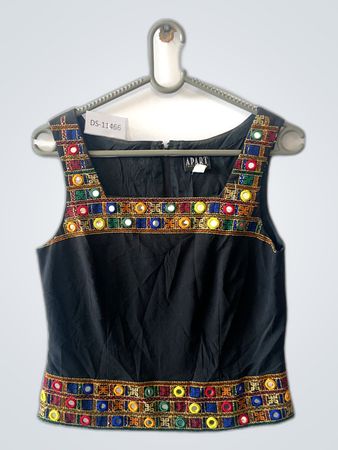 Black Embroidered Top