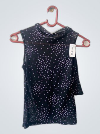 H&M Black Polka Dot Cowl Neck Blouse