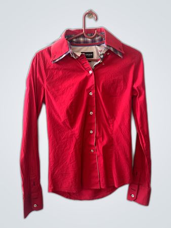 Red Long-Sleeve Dress Shirt