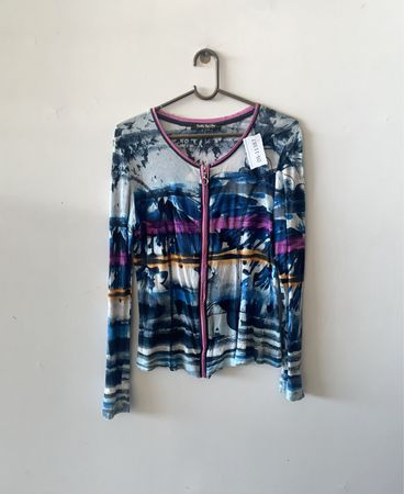 Betty Barclay Printed Zip-Up Cardigan