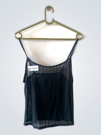 Unbranded Black Mesh Camisole Top
