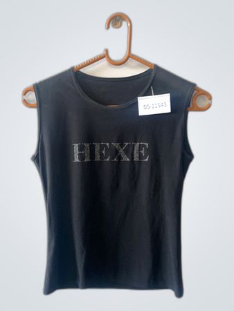Hexe Black Graphic Sleeveless Top