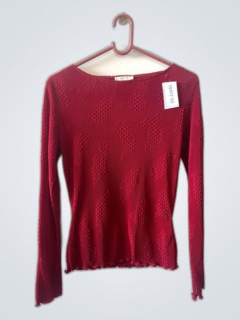 Red Knit Top