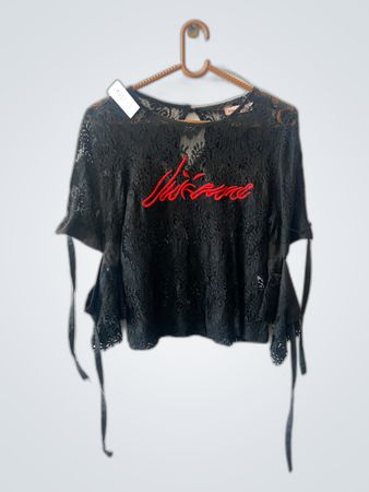 Subkarma Black Lace Top