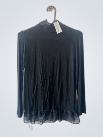 Edit Black Turtleneck Knit Top