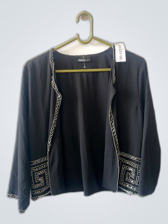 Janina Black Embroidered Cardigan