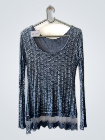 Gray Long-Sleeve Top