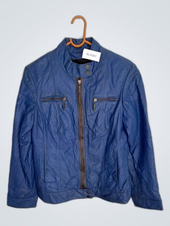 Blue Leather Jacket