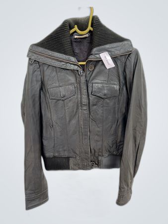Gray Leather Jacket