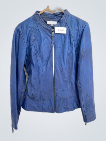 Blue Leather Jacket