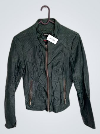 ARMA Women Green Leather Jacket