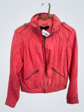 ellos Pink Leather Jacket