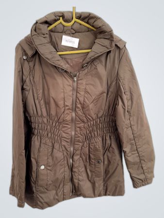 Brown Hooded Puffer Jacket