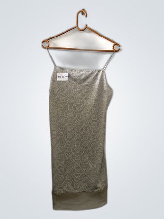 Grey Dress with White Pattern