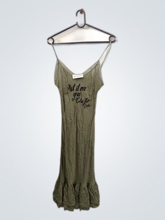 Green Spaghetti Strap Dress