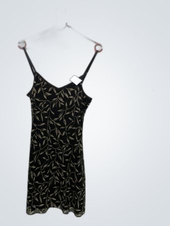 Black and Beige Floral Dress