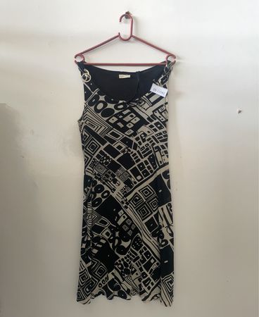 Bonita Black and White Geometric Dress