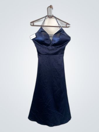 Blue Satin Dress
