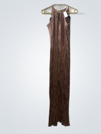Brown Striped Jumpsuit