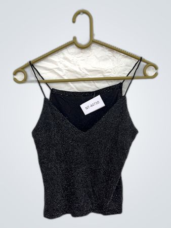 Black Sequined Tank Top