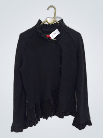 Black Ruffled Sweater