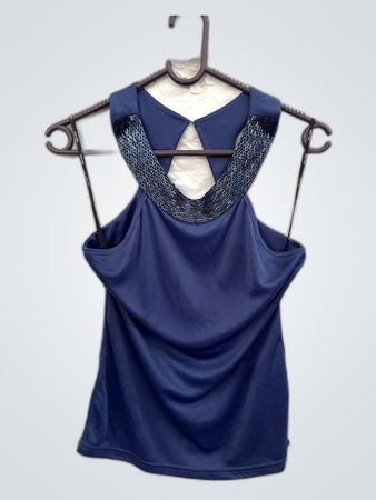 Mango Sleeveless Sequin Tank Top