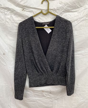 Cache Cache Gray Knit Top