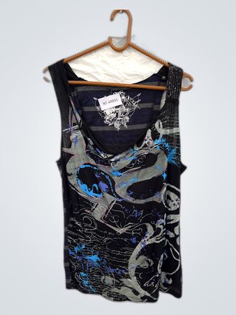 Graphic Sleeveless Top