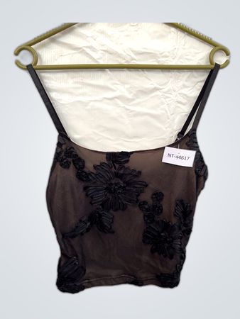 Sheer Black Floral Camisole