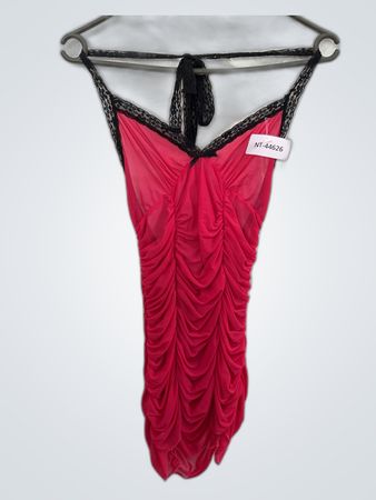 Red Lace Trim Camisole Top
