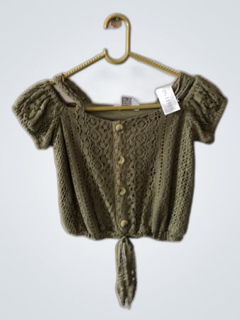 Green Crochet Top