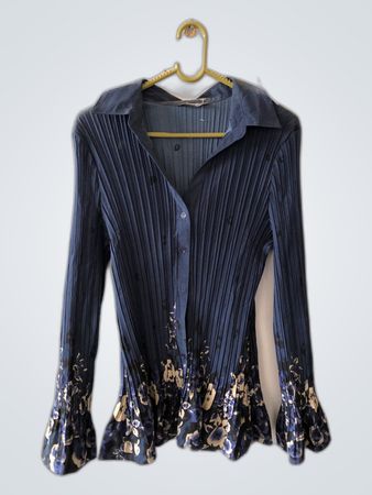 Blue Floral Blouse