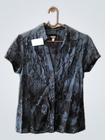 Topshop Printed Short Sleeve Blouse