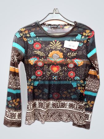 Bershka Floral Long Sleeve Top