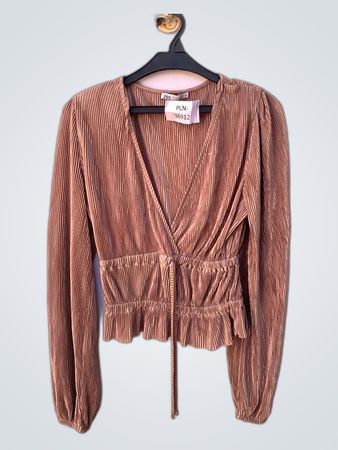 Brown Ribbed Top