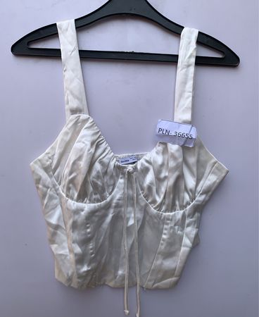 Bershka White Crop Top