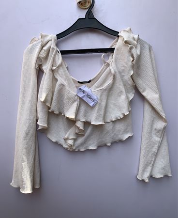 Tezenis White Ruffled Top