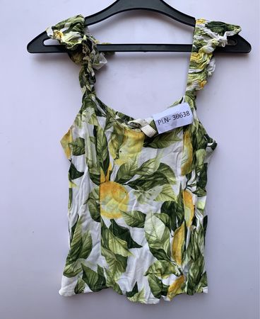 PLN Printed Lemon Leaf Camisole Top