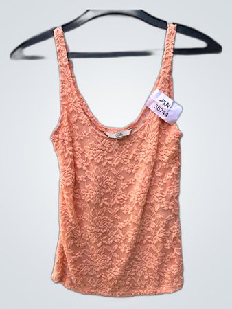 Peach Lace Tank Top